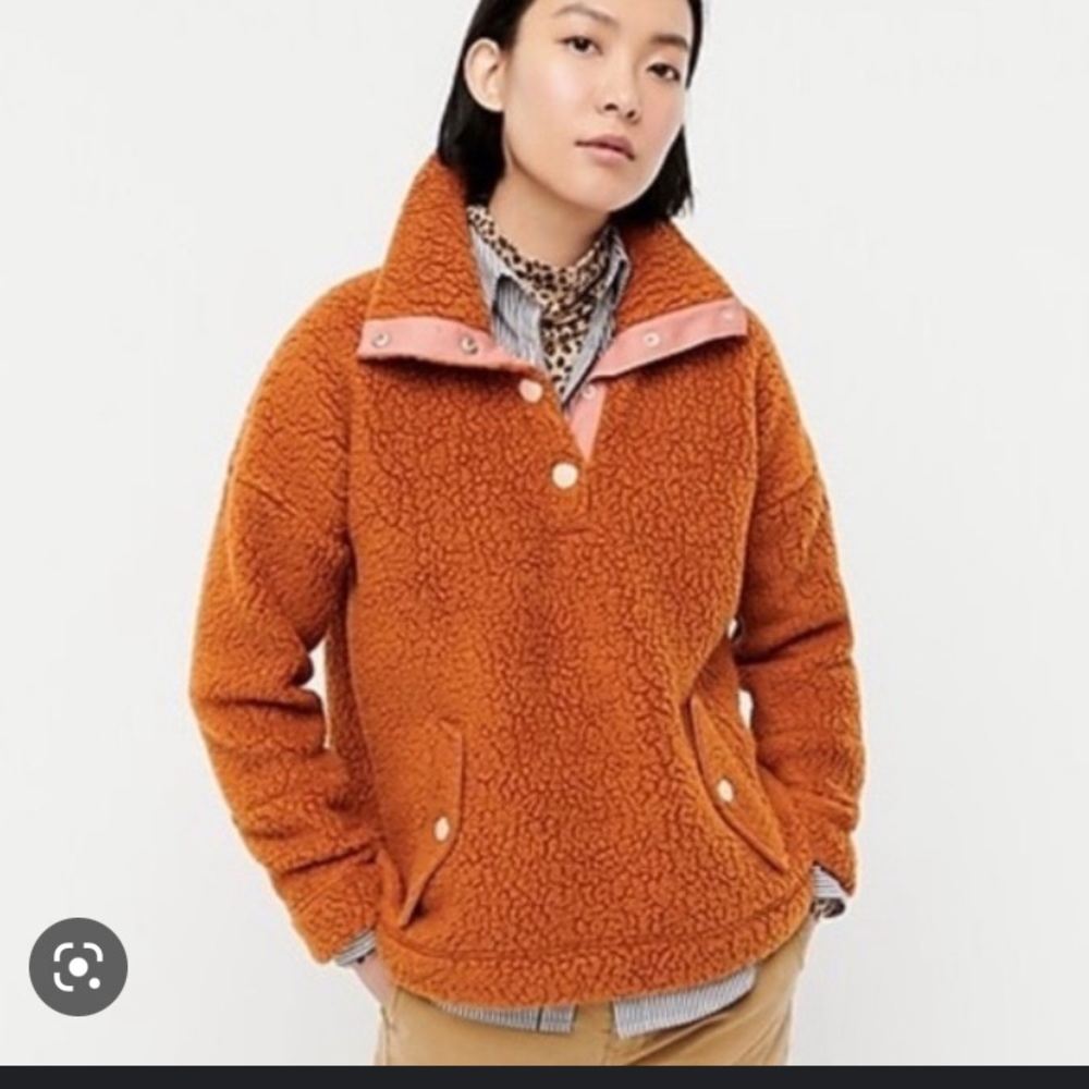 J. Crew Orange Teddy Jacket